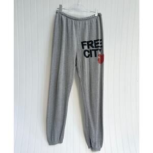 Free City Heather Gray Pocket Sweatpants Medium Lounge Casual Joggers M